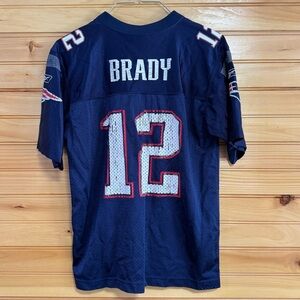 Reebok New England Patriots Vintage Jersey Tom Brady Youth Large NFL Football